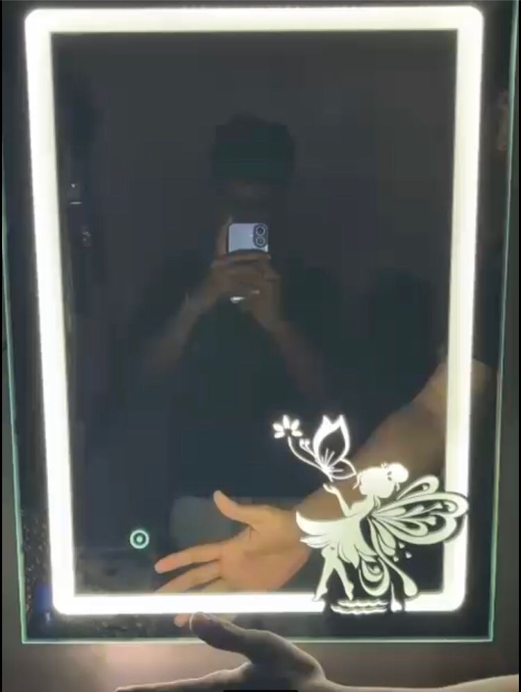 NightGlow Fairy LED Smart Mirror – Dimmable Touch | 3 Light Colors | Glow Art