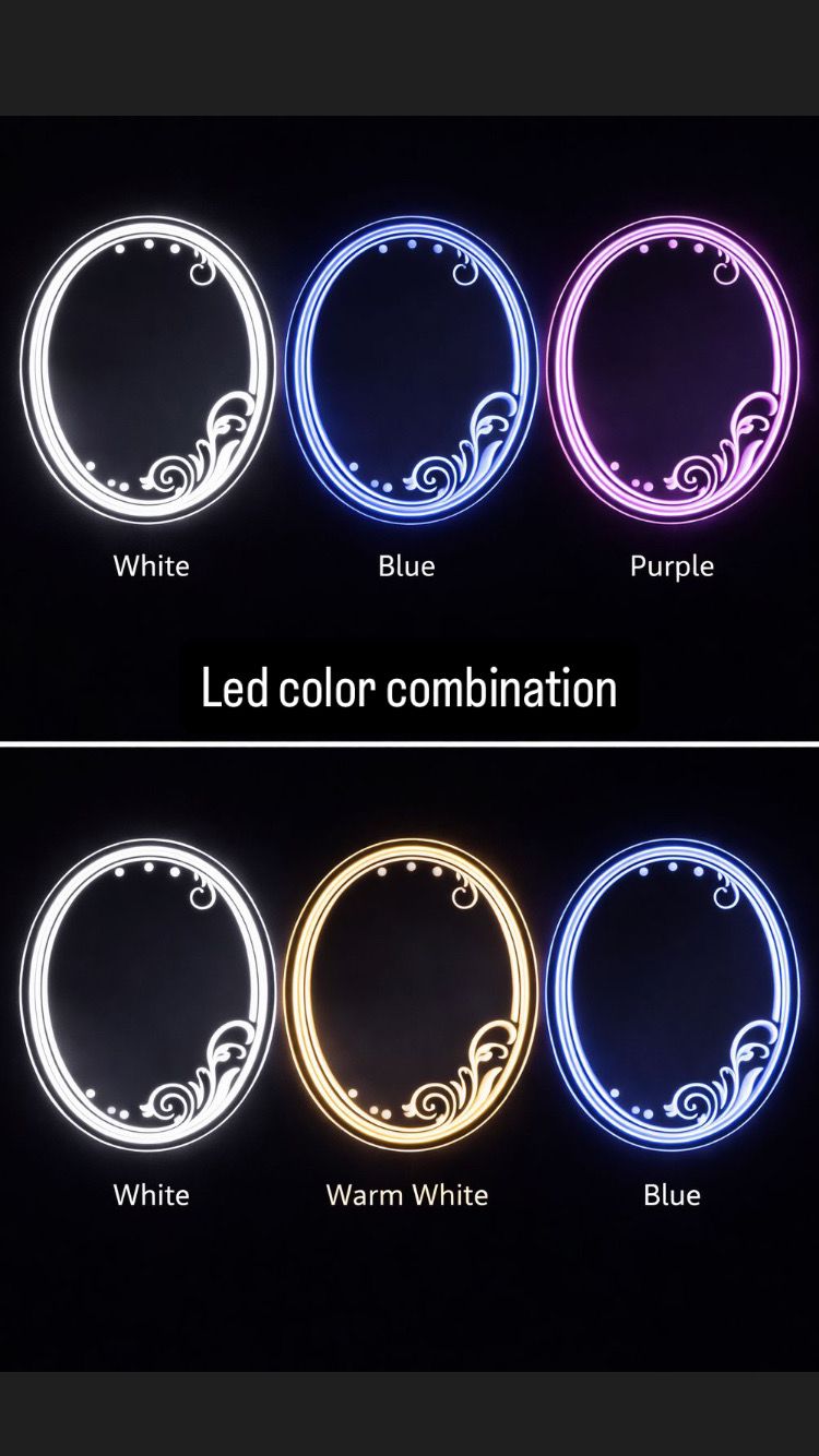 Nightglow Oval LED Mirror – After-Glow Effect | Touch Sensor with Dimming